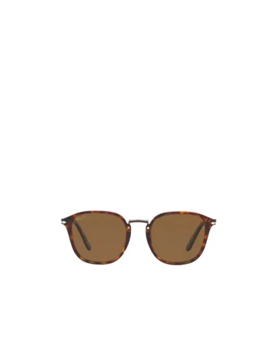 Persol Square Frame Sunglasses In Brown