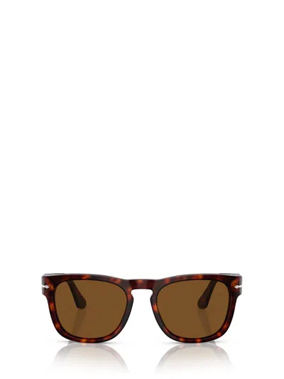 Persol Polarized Rectangular Sunglasses In Pol Brown
