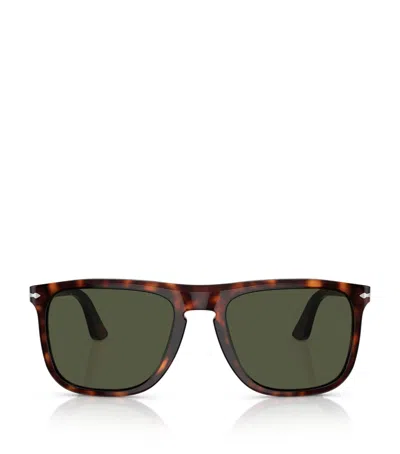 Persol Square Pilot Sunglasses In Brown