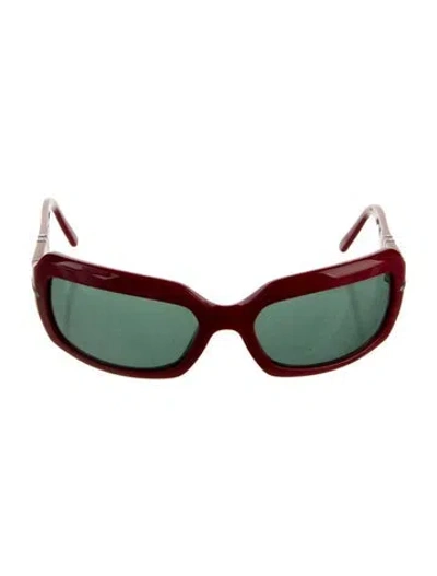 Pre-owned Persol Square Square Sunglasses In Red