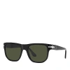 Persol Square Sunglasses, 55mm In Black/green Solid