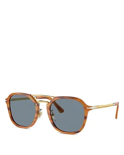Persol Square Sunglasses, 55mm In Brown