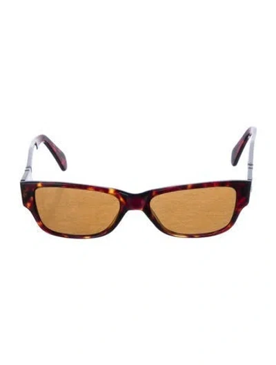 Pre-owned Persol Square Tinted Sunglasses In Brown