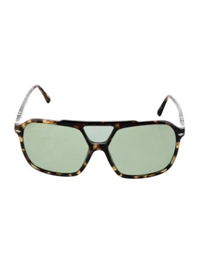 Pre-owned Persol Square Tinted Sunglasses In Brown