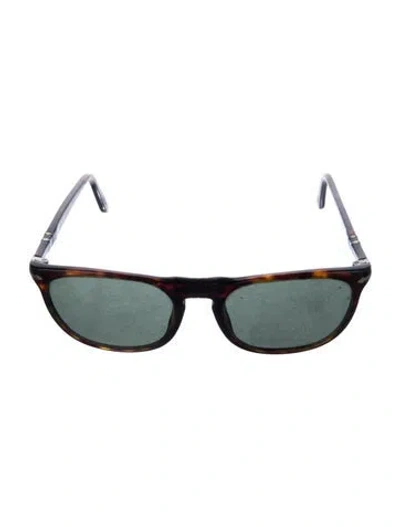 Pre-owned Persol Square Tinted Sunglasses In Brown