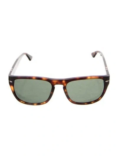 Pre-owned Persol Square Tinted Sunglasses In Brown