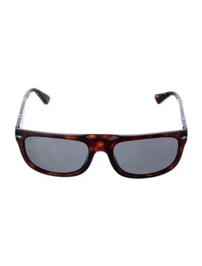 Pre-owned Persol Square Tinted Sunglasses In Brown