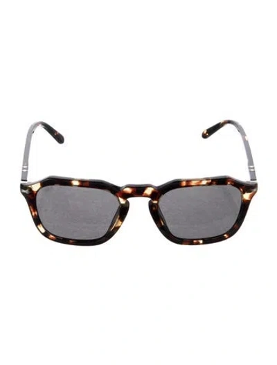 Pre-owned Persol Square Tinted Sunglasses In Brown