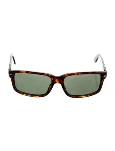 Pre-owned Persol Square Tinted Sunglasses In Brown