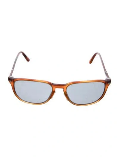 Pre-owned Persol Square Tinted Sunglasses In Brown