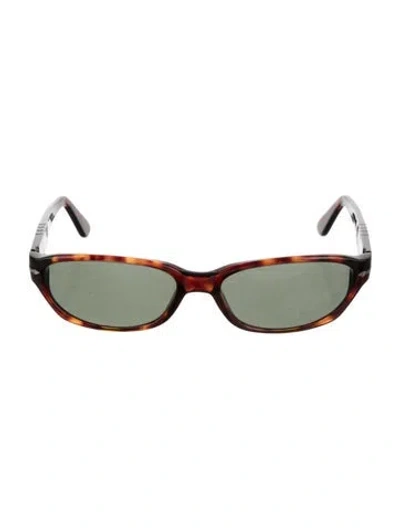 Pre-owned Persol Square Tinted Sunglasses In Brown