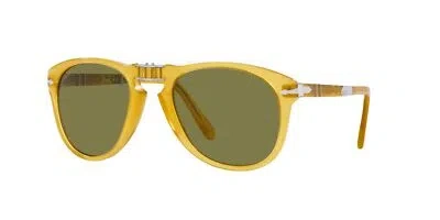 Pre-owned Persol Steve Mcqueen Limited 0714sm Yellow/green Fold 54/21/140 Unisex Sunglass In Green Folding