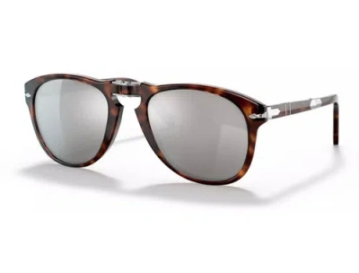 Pre-owned Persol Steve Mcqueen Po 0714sm 24/ap Havana Platinum Limited Edition Sunglasses In Silver