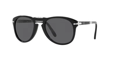 Pre-owned Persol Steve Mcqueen Po 0714sm Black/dark Grey Folding (95/b1) Sunglasses In Gray