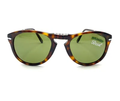 Pre-owned Persol Steve Mcqueen Po714sm Sunglasses 24/p1 Havana/green Polarized Lens 54mm