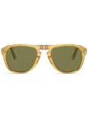 Persol Runde Steve Mcqueen Sonnenbrille In Yellow