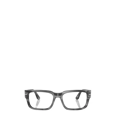 Persol Stripe Detailing Glasses In Black