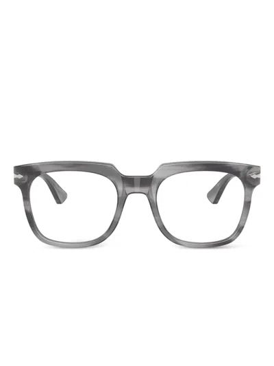 Persol Striped Glasses In Gray