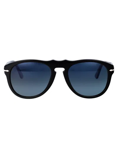 Persol Black Acetate Sunglasses In Blue