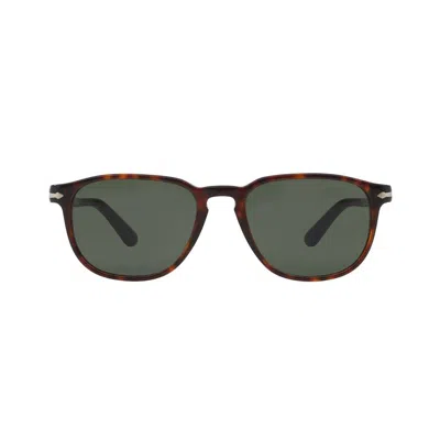 Persol Rectangular Frame Sunglasses In Green