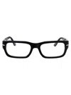 Persol Womens Black Po3347v Rectangle-frame Acetate Sunglasses In 95/gh Black