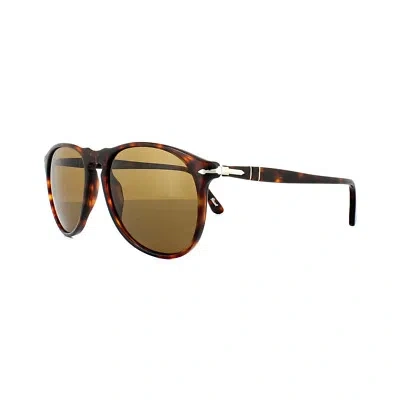 Pre-owned Persol Sunglasses 9649 24/57 Havana Crystal Brown Polarized