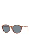 Persol Round Frame Sunglasses In Brown