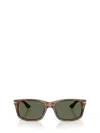 Persol 53mm Rectangular Sunglasses In Green