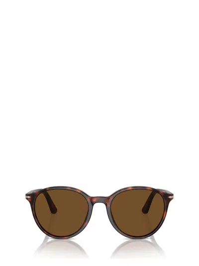Persol Womens Brown Po3350s Round-frame Acetate Sunglasses In Polar Brown