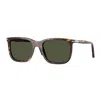 Persol 56mm Rectangular Sunglasses In Havana/verde