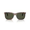 Persol 56mm Rectangular Sunglasses In Havana/verde