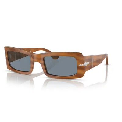 Persol Sunglasses In Marrone Striato/azzurro