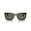 Persol 53mm Polarized Rectangular Sunglasses In Nero/verde