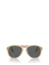 Persol Embossed Logo Tinted Sunglasses In Opal Beige