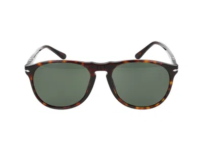 Persol Round Frame Sunglasses In Brown