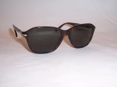 Pre-owned Persol Sunglasses Po 3244/s 24/58 Havana/green Polarized 53mm Authentic