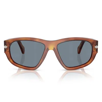 Persol Sunglasses Po0050 S 96/56 Terra Di Siena/blue Unisex In Brown
