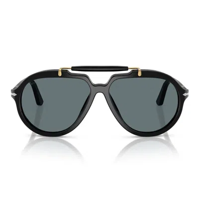 PERSOL PERSOL SUNGLASSES PO0202 S 95/3 R X NETFLIX SERIES SENNA BLACK/BLUE UNISEX POLARIZED