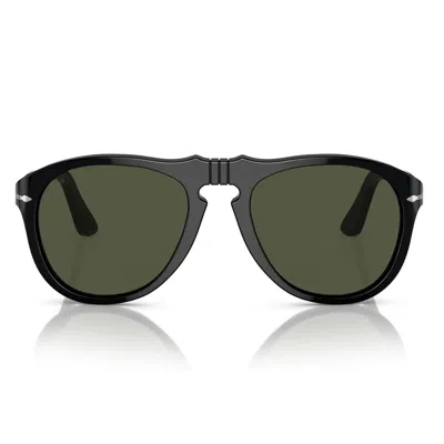 Persol Sunglasses Po0649 95/31 Black/green Unisex In Yellow