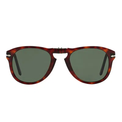 PERSOL PERSOL SUNGLASSES PO0714 24/31 FOLDING BROWN/GREEN UNISEX