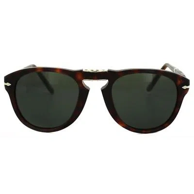 Pre-owned Persol Sunglasses Po0714 24/31 Havana Green Folding 54mm