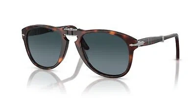 Pre-owned Persol Sunglasses Po0714 24/s3 54mm Havana / Polarized Blue Gradient Lens