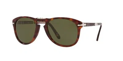 Pre-owned Persol Sunglasses Po0714sm 24p1 54mm Havanna / Green Polarized Lens