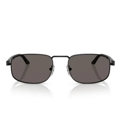Persol Sunglasses Po1027 S 1078 B1 Black Semi Gloss/dark Gray Unisex In Red