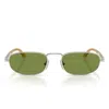 Persol 55mm Rectangular Sunglasses In Green