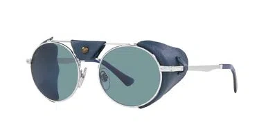 Pre-owned Persol Sunglasses Po2496sz 1139p1 50mm Silver / Green Polar Lens