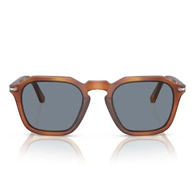 Persol Sunglasses Po3292 S 96/56 Terra Di Siena/blue Unisex In Multi