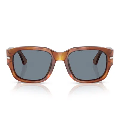 Persol Sunglasses Po3380 S 96/56 Terra Di Siena/blue Unisex
