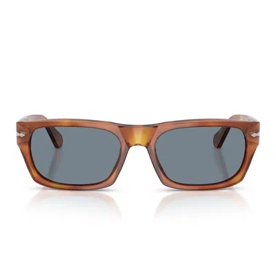 Persol Sunglasses Po3398 S 96/56 Terra Di Siena/blue Unisex In Multi