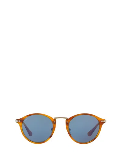 Persol Calligrapher Round Frame Sunglasses In Blue